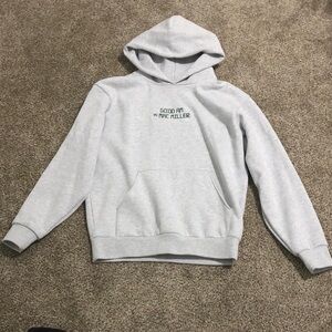 Light Gray Hoodie with Front Pocket